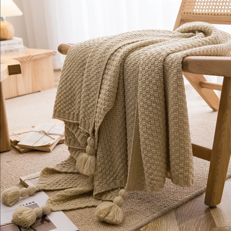 Gemütliche Strickdecke