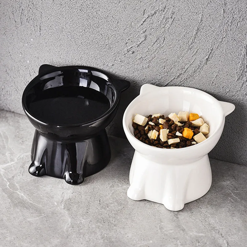 🐱 Erhöhter Kunststoff-Fressnapf für Katzen 🥣 Ergonomisches Design für Komfort beim Fressen