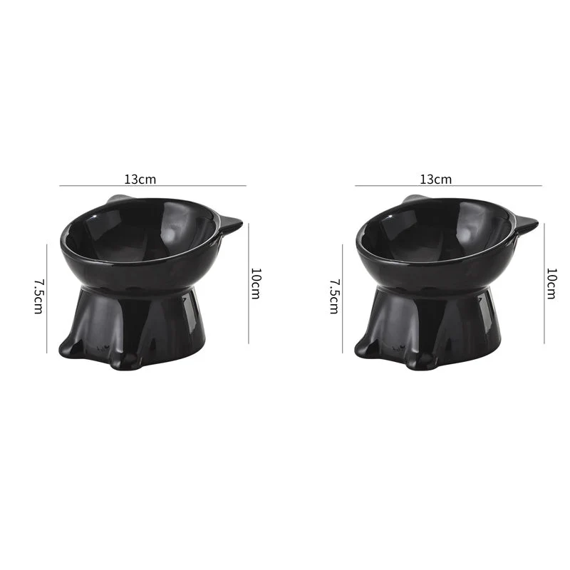 🐱 Erhöhter Kunststoff-Fressnapf für Katzen 🥣 Ergonomisches Design für Komfort beim Fressen
