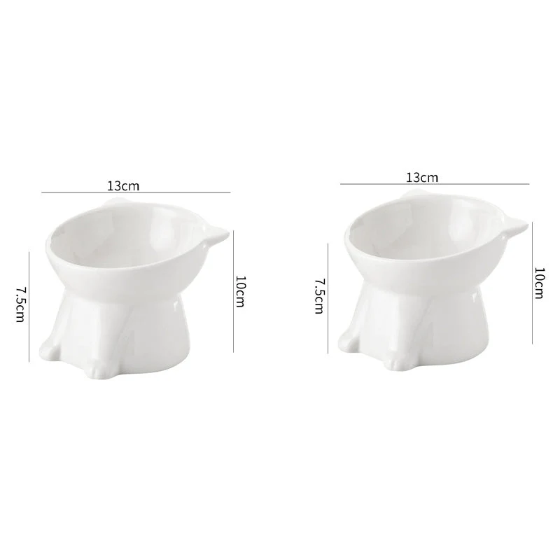 🐱 Erhöhter Kunststoff-Fressnapf für Katzen 🥣 Ergonomisches Design für Komfort beim Fressen
