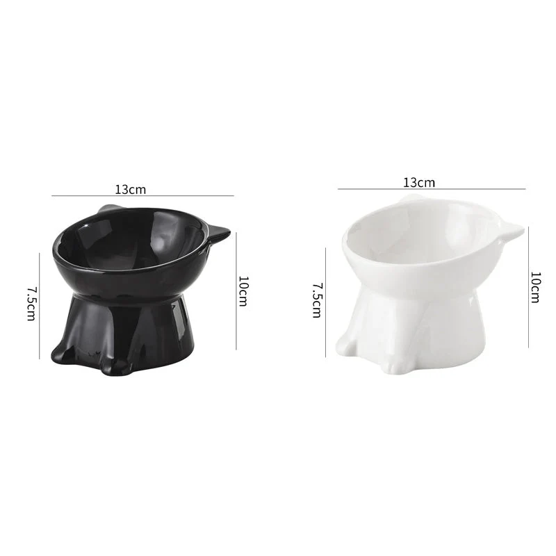 🐱 Erhöhter Kunststoff-Fressnapf für Katzen 🥣 Ergonomisches Design für Komfort beim Fressen