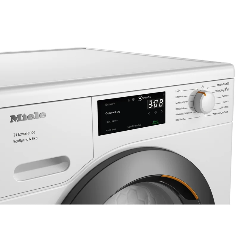 Miele T1 EcoSpeed 8KG freistehend Heat Pump Wäschetrockner - Lotus Weiß | TEC645