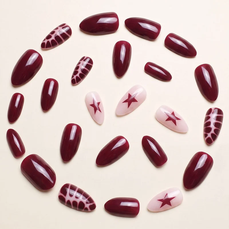 Künstlerisches Stiletto Druck-Ziegel Nageldesign