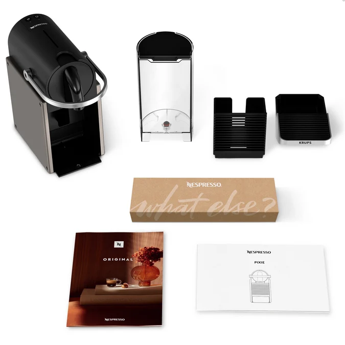 Krups Nespresso Pixie Pod Kaffeemaschine - Titan | XN306T40