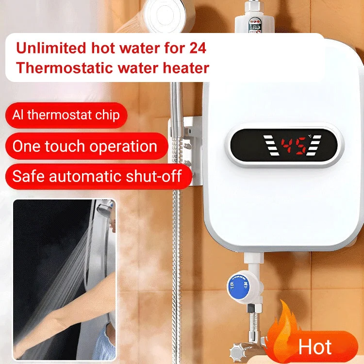 🚿 50% RABATT! 🔥 Thermostatischer Durchlauferhitzer – Kompakt & energieeffizient – Perfekt für Dusche, Waschbecken oder Küche – konstante Temperatur & einfache Installation 💧✨