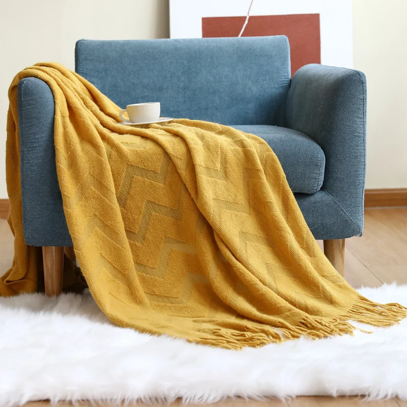 Dekorativer gestrickter Wurfdecke