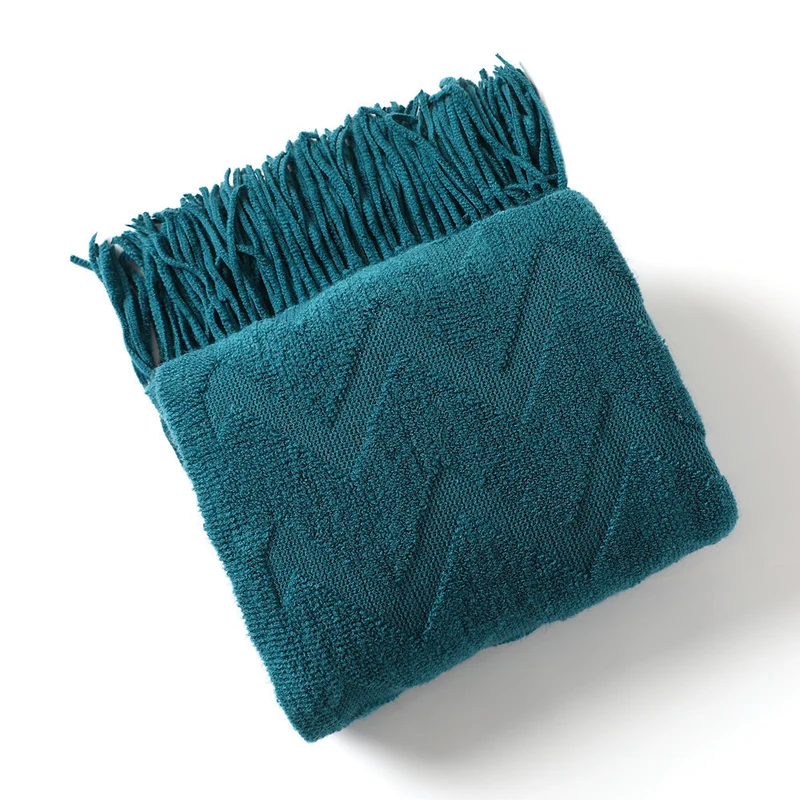 Dekorativer gestrickter Wurfdecke