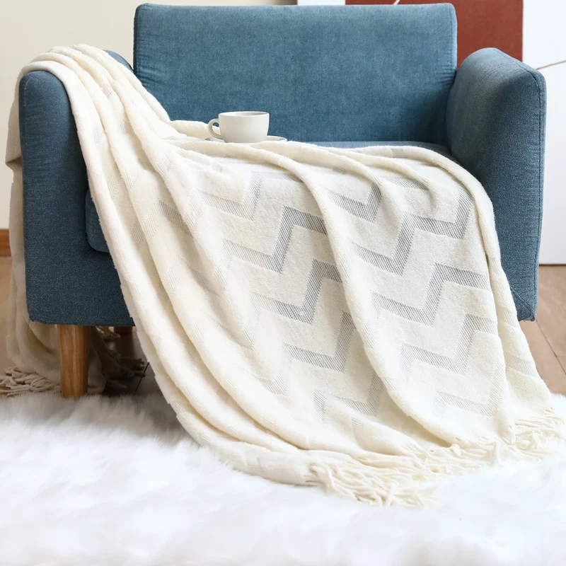 Dekorativer gestrickter Wurfdecke