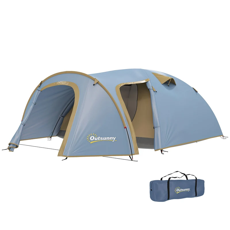 Campingzelt 4 Personen Wasserdicht Tunnelzelt Camping Outdoor Zelt