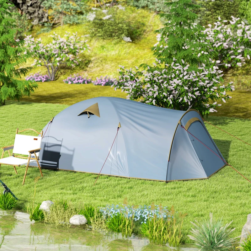 Campingzelt 4 Personen Wasserdicht Tunnelzelt Camping Outdoor Zelt