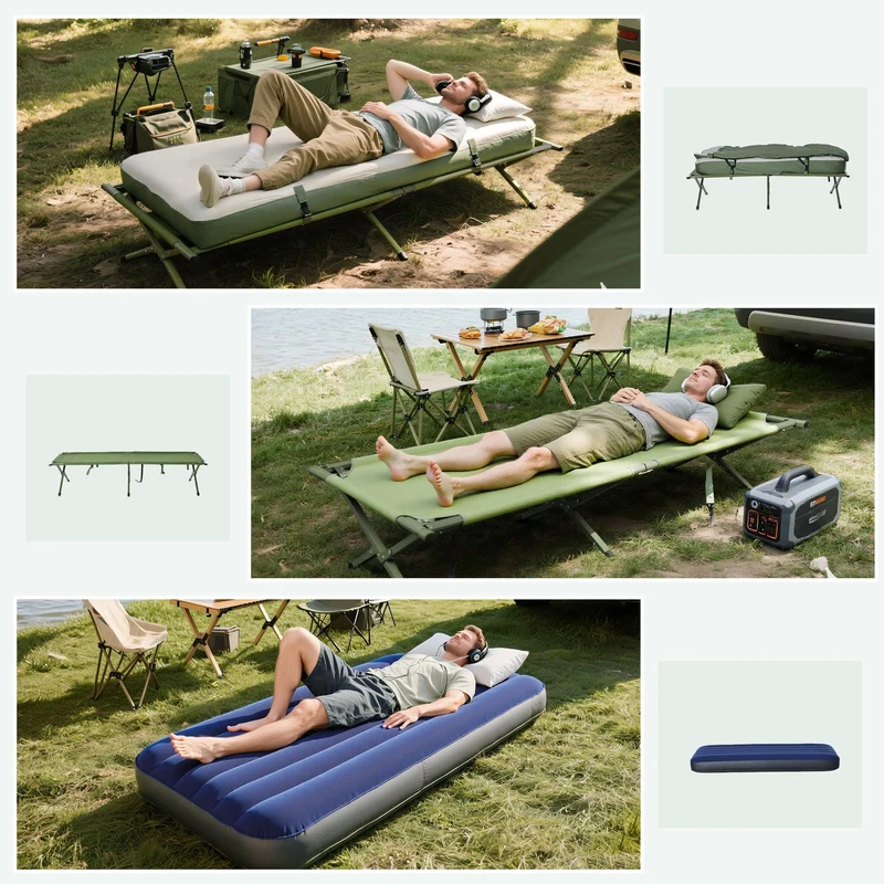 Feldbett Camping Set 4in1 Zelt Outdoor Bett