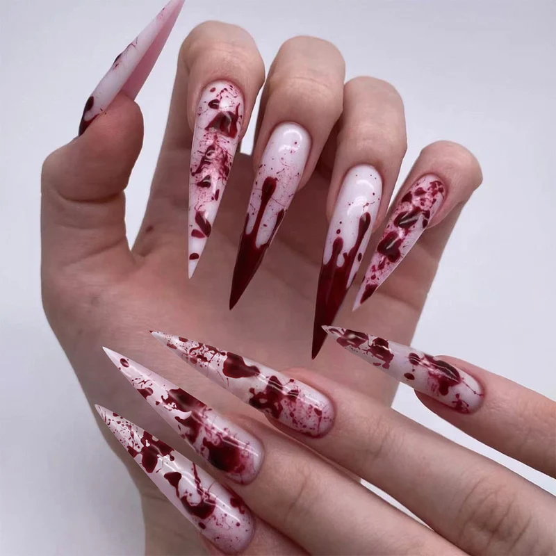 Künstlerische Lange Stiletto Nägel