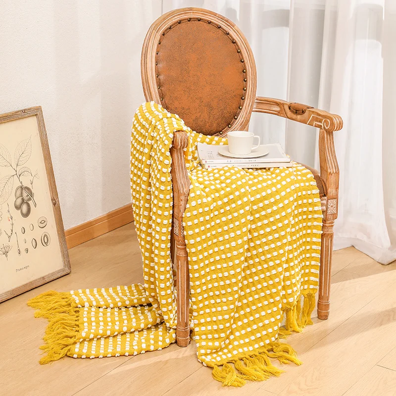 Gemütliche Waffelweave-Wurfdecke