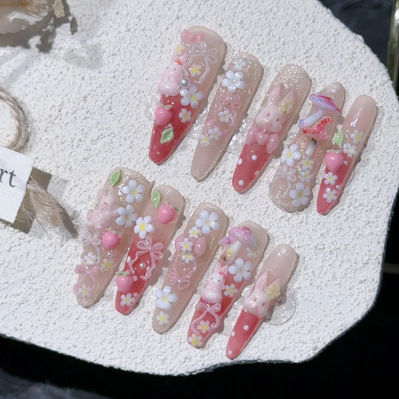 Verspieltes Themen-Acryl-Nagelkunst-Set