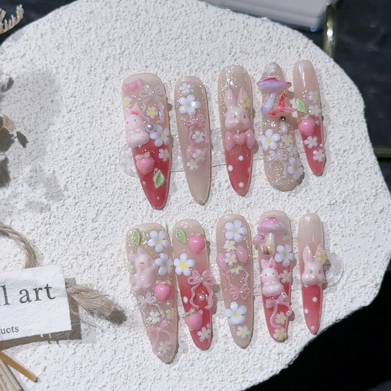 Verspieltes Themen-Acryl-Nagelkunst-Set