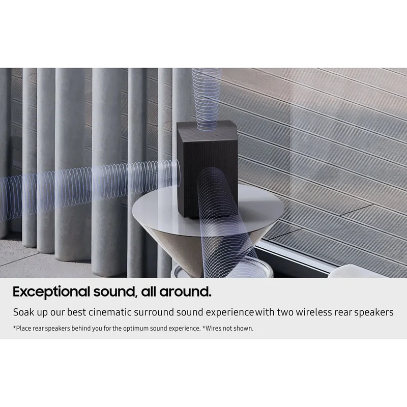 Samsung Q-Series 11.1.4CH Soundbar mit Subwoofer & Rear Speakers - Titan Schwarz | HW-Q990F/XU