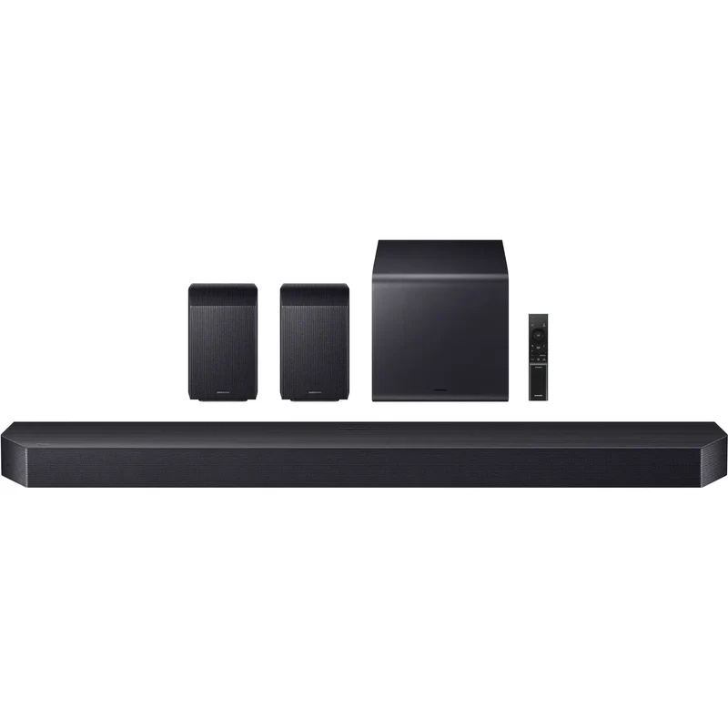 Samsung Q-Series 11.1.4CH Soundbar mit Subwoofer & Rear Speakers - Titan Schwarz | HW-Q990F/XU