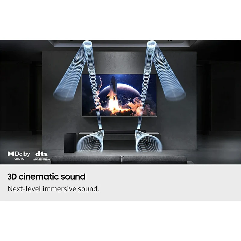 Samsung Q600F Q-Series 3.1.2CH Soundbar mit Subwoofer - Titan Schwarz | HW-Q600F/XU