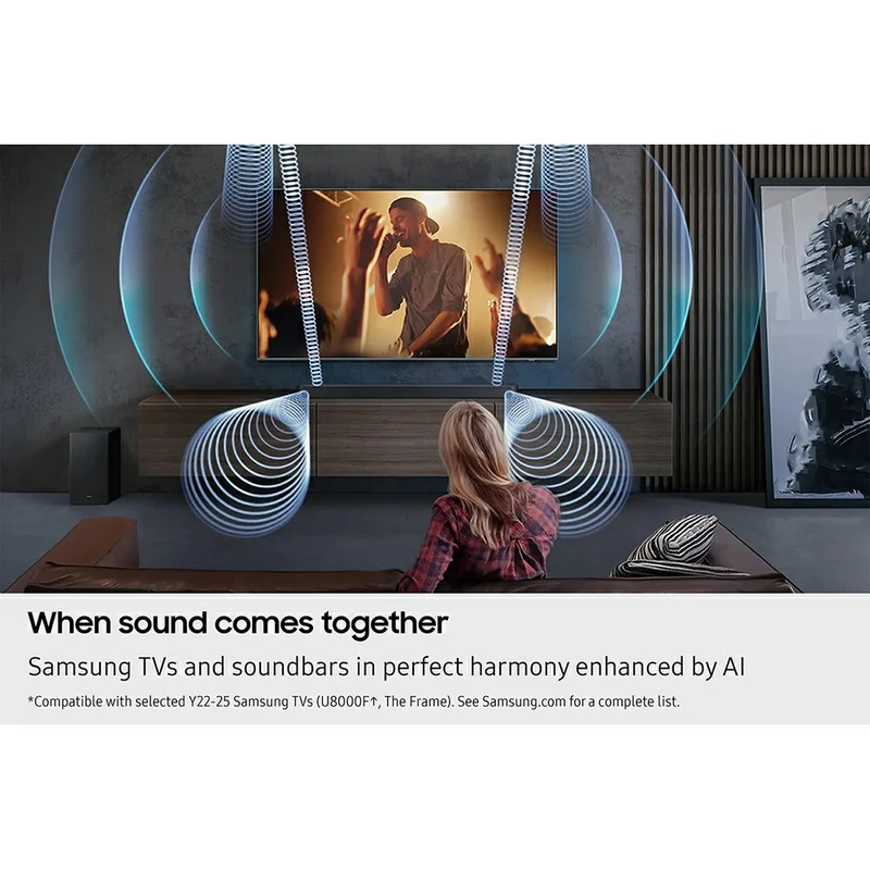 Samsung Q600F Q-Series 3.1.2CH Soundbar mit Subwoofer - Titan Schwarz | HW-Q600F/XU