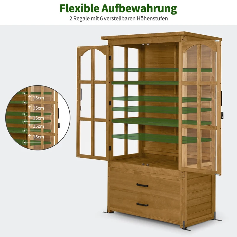 Gartenschrank Gerätehaus Geräteschuppen 58x107x180 cm