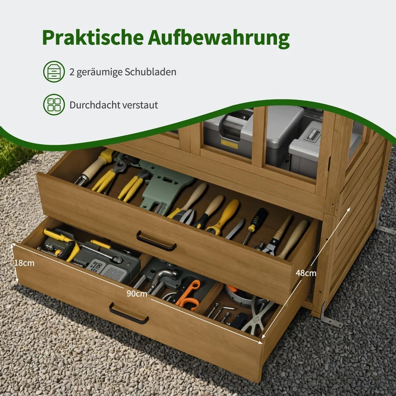 Gartenschrank Gerätehaus Geräteschuppen 58x107x180 cm