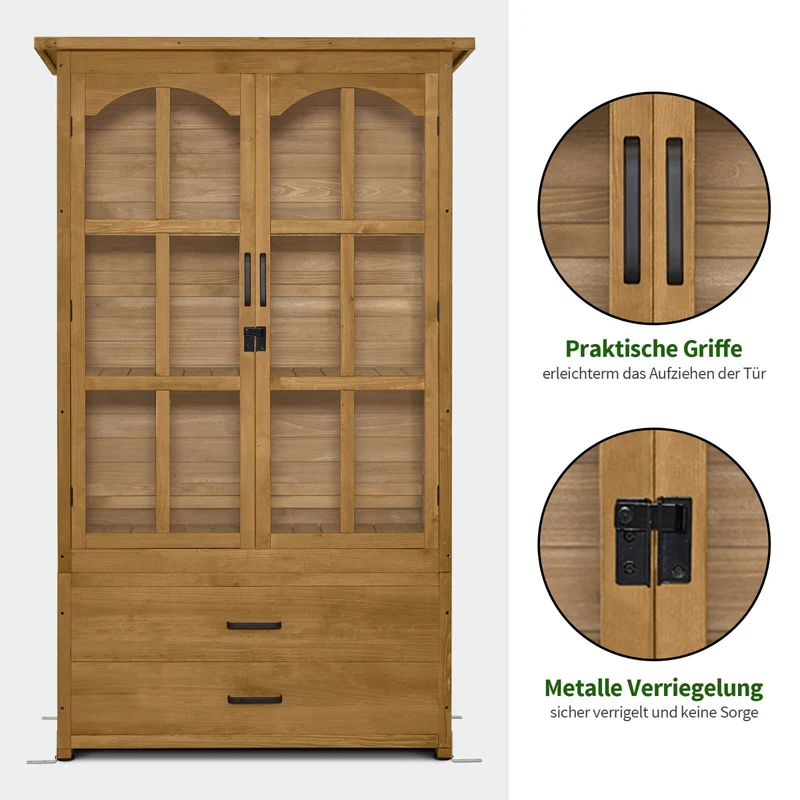 Gartenschrank Gerätehaus Geräteschuppen 58x107x180 cm