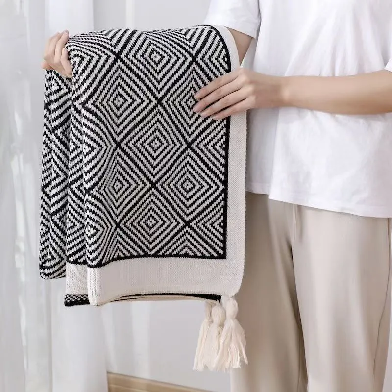 Hausdekor Strickwurfdecken mit Struktur
