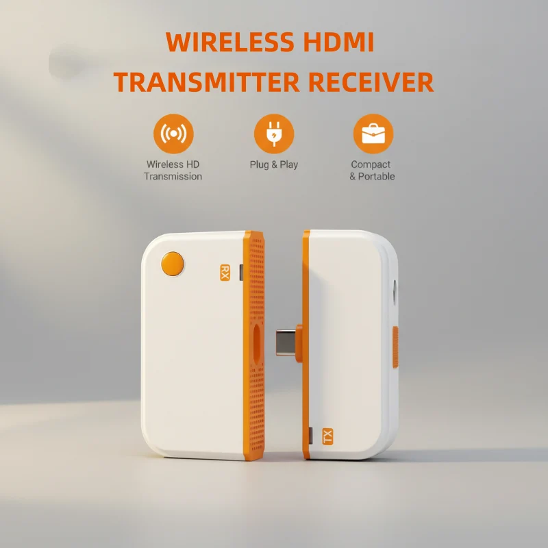🔋Begrenzte Zeit 50% Rabatt⚡📺Drahtloser HDMI-Sender und -Empfänger, kompatibel mit Mobiltelefonen, Tablets, Computern und Fernsehern