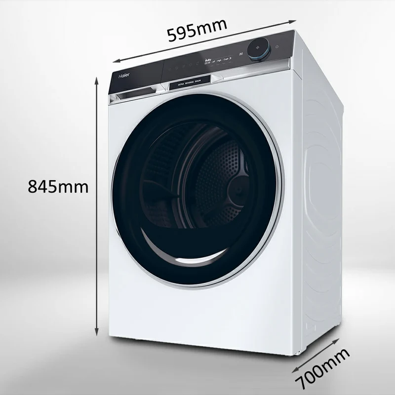 Haier X Series 11 9KG freistehend Heat Pump Wäschetrockner - Weiß | HD90-A3Q397U1-UK