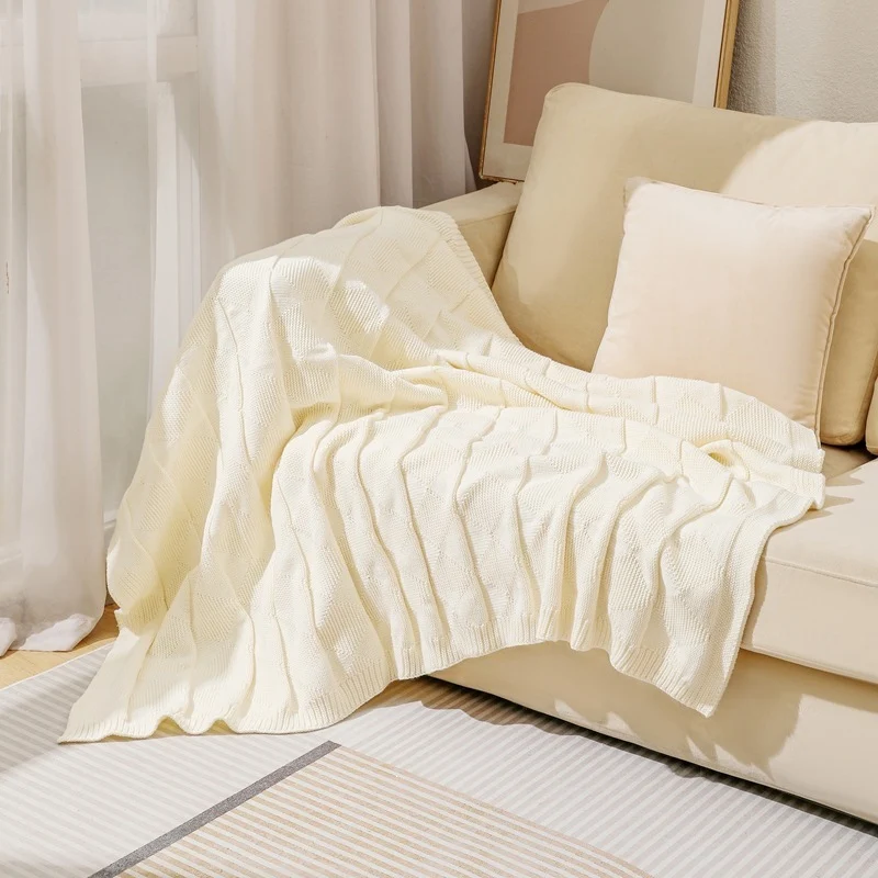 Strukturierte Strickweiche Tagesdecke