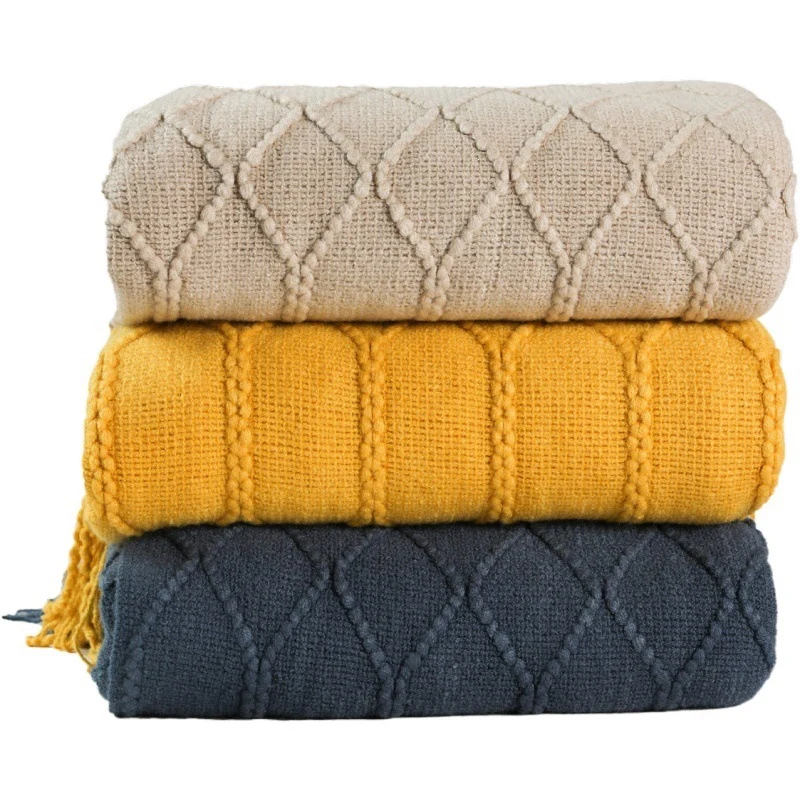 Gemütliche Strickwurfdecke