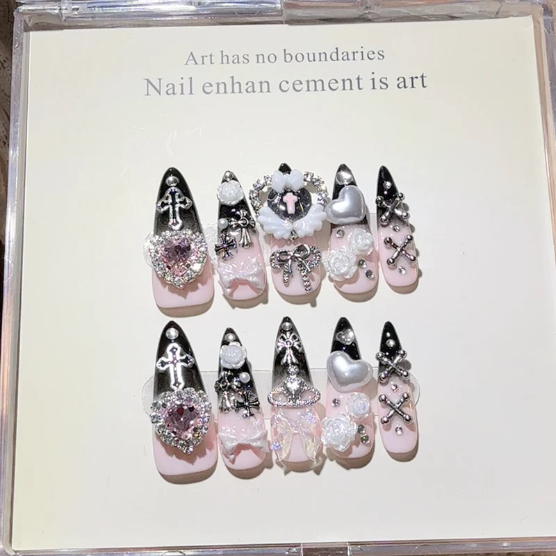 Verschnörkeltes gotisches Nagelschmuckset