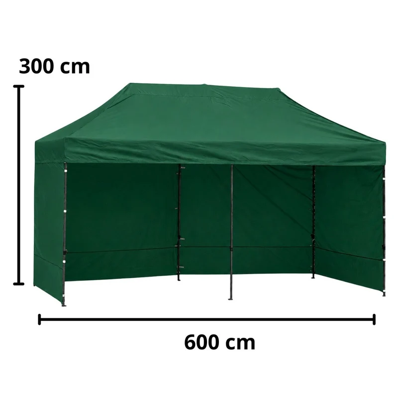 Faltpavillon 3x6m Partyzelt Gartenzelt Verkaufszelt Marktzelt Grün UV