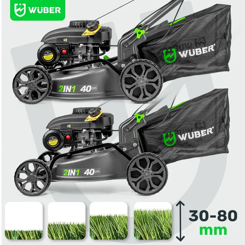 Benzin Rasenmaeher Antrieb 45L Fangkorb 3,6km/h