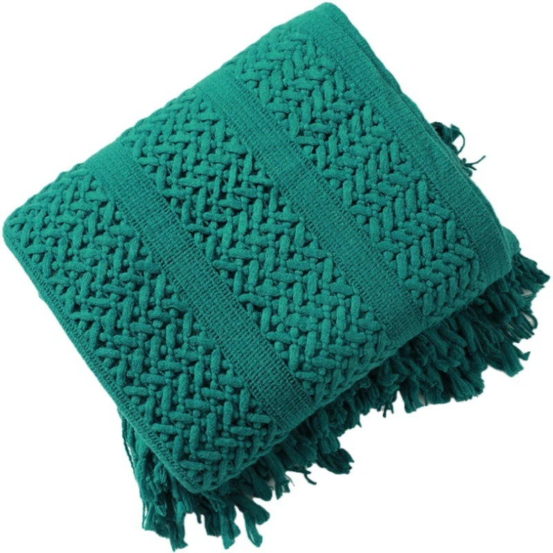 Premium Handgefertigte Strickwurfdecke