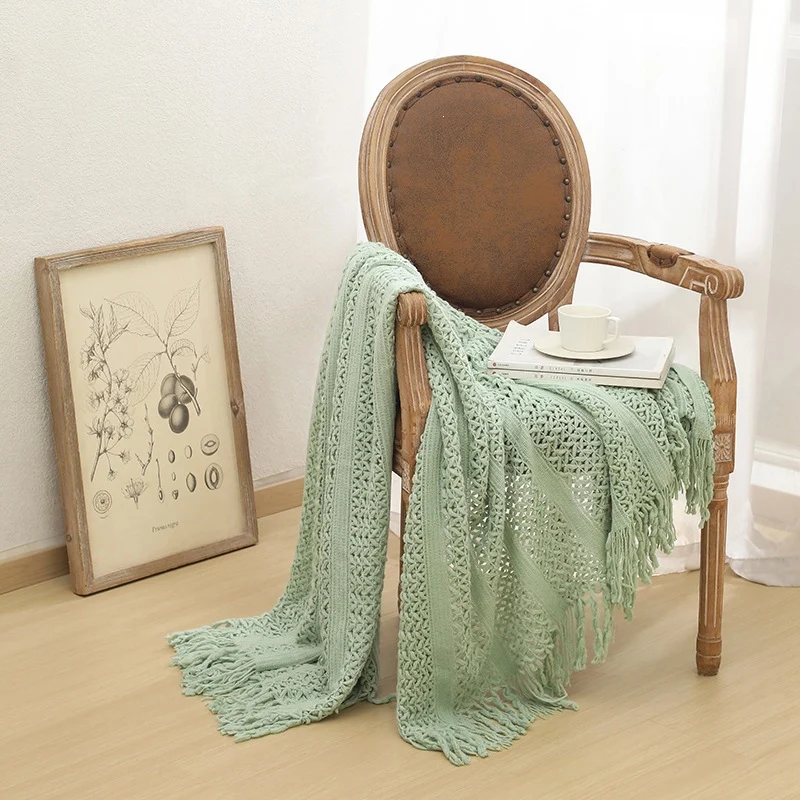 Premium Handgefertigte Strickwurfdecke