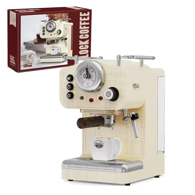 Skanto | 678PCS Kreativ-Serie Klassische Kaffeemaschine Bausteine Automatische Getränkemaschine Modell Bauspielzeug Geschenk für Kinder