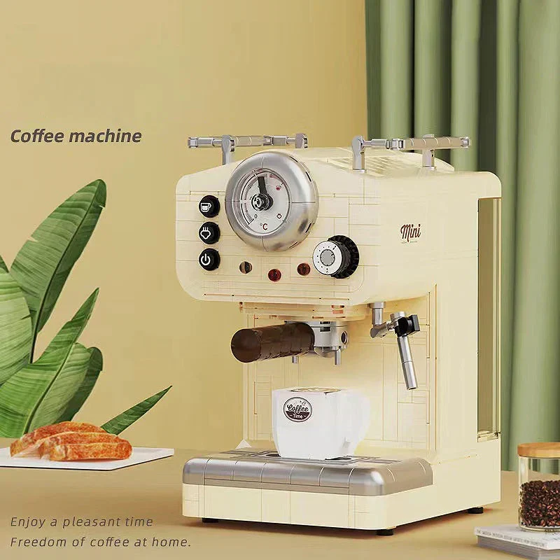 Skanto | 678PCS Kreativ-Serie Klassische Kaffeemaschine Bausteine Automatische Getränkemaschine Modell Bauspielzeug Geschenk für Kinder
