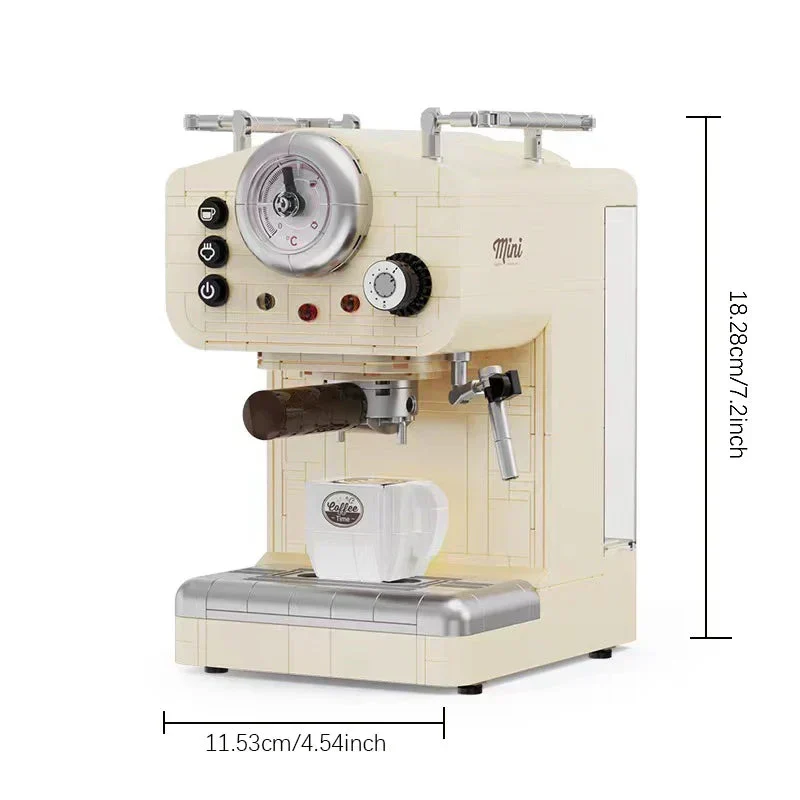 Skanto | 678PCS Kreativ-Serie Klassische Kaffeemaschine Bausteine Automatische Getränkemaschine Modell Bauspielzeug Geschenk für Kinder