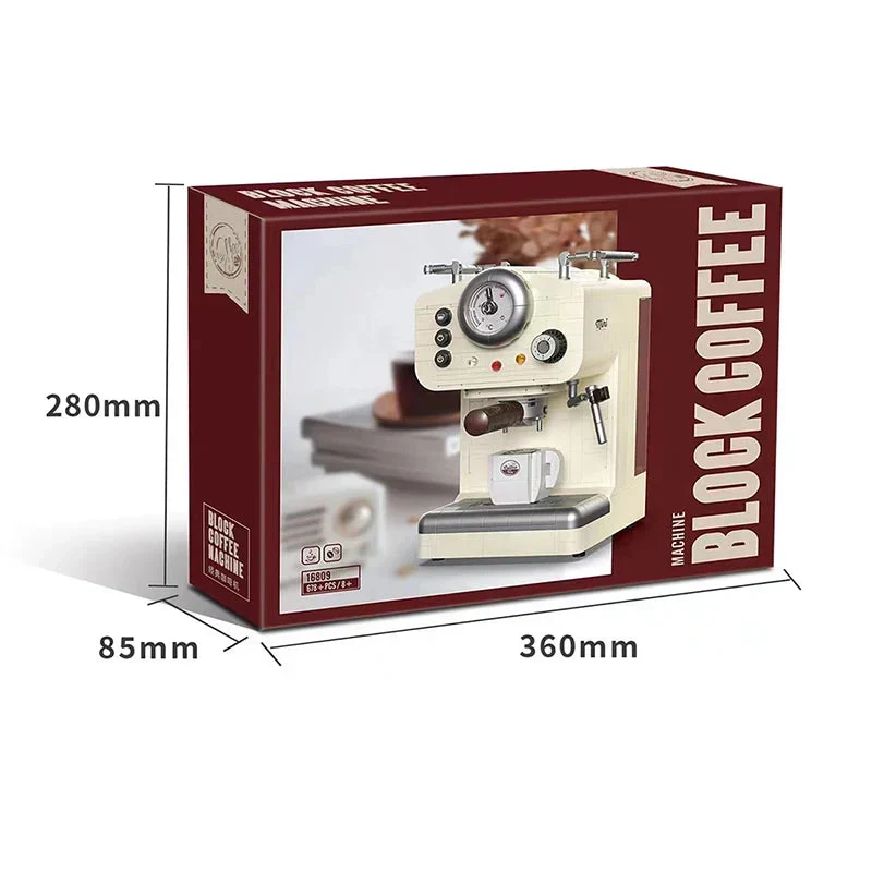 Skanto | 678PCS Kreativ-Serie Klassische Kaffeemaschine Bausteine Automatische Getränkemaschine Modell Bauspielzeug Geschenk für Kinder