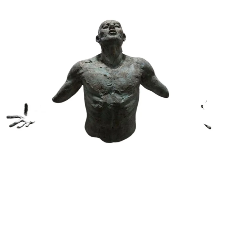 Skanto | Ornament aus Kunstkupferharz, abstrakte Figur, Wandkunst, Kletterer, 3D-Wandstatue, Skulptur