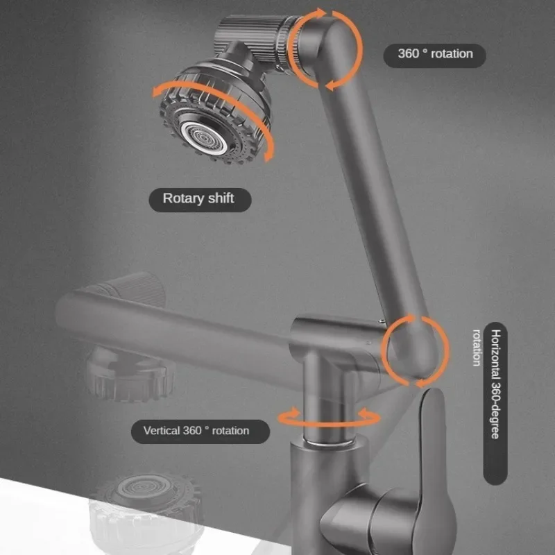 Skanto | Spritzwassergeschützter Mechanischer Universal-Schwenkarm-Wasserhahn