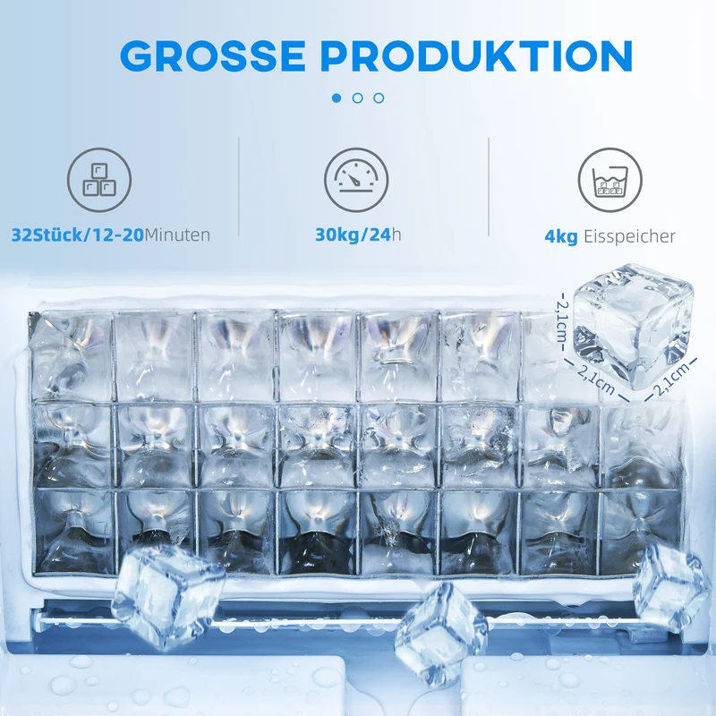 Eiswürfelmaschine LED Beleuchtung Eiswürfelbereiter Eismaschine