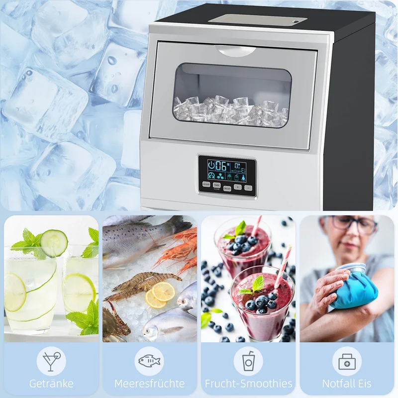 Eiswürfelmaschine LED Beleuchtung Eiswürfelbereiter Eismaschine