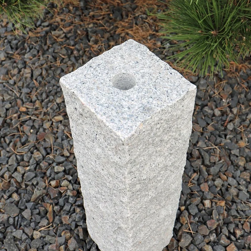 Granit Quellstein 50 cm Granitsäule Springbrunnen Gartenbrunnen