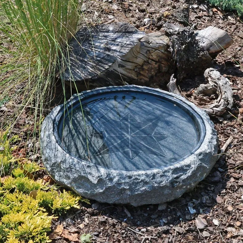 Granit Quellstein 50 cm Granitsäule Springbrunnen Gartenbrunnen
