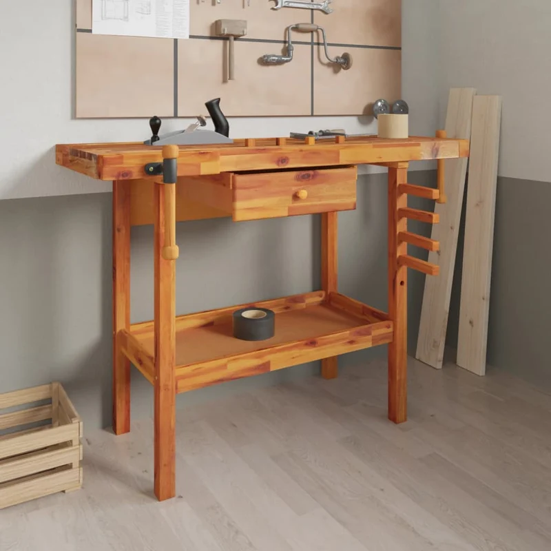 Werkbank Werktisch Werkstatttisch 124x52x83cm Arbeitstisch