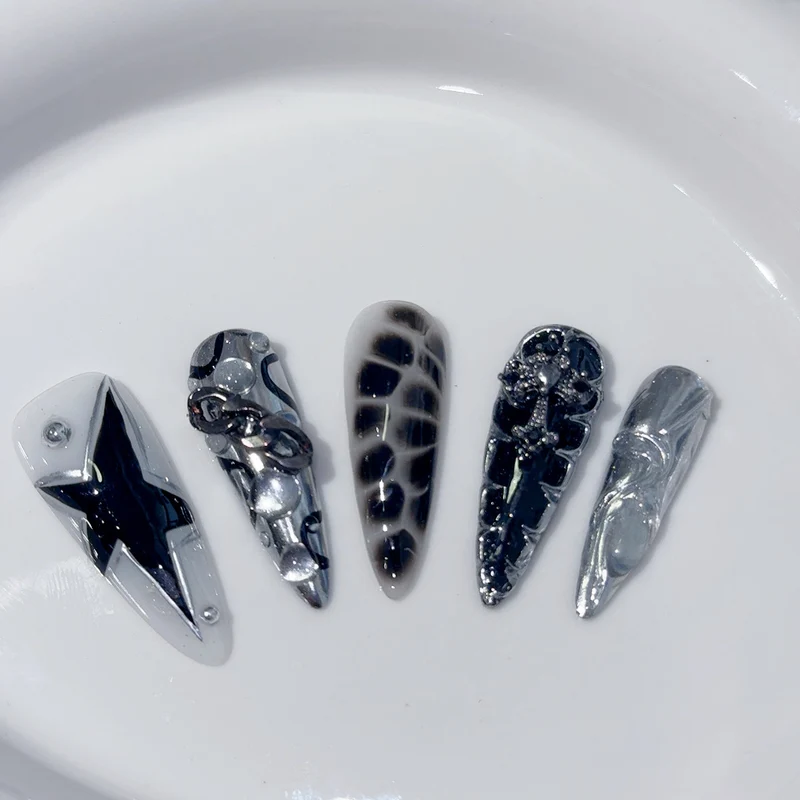 Gothic-Themen Druck-Nagelset