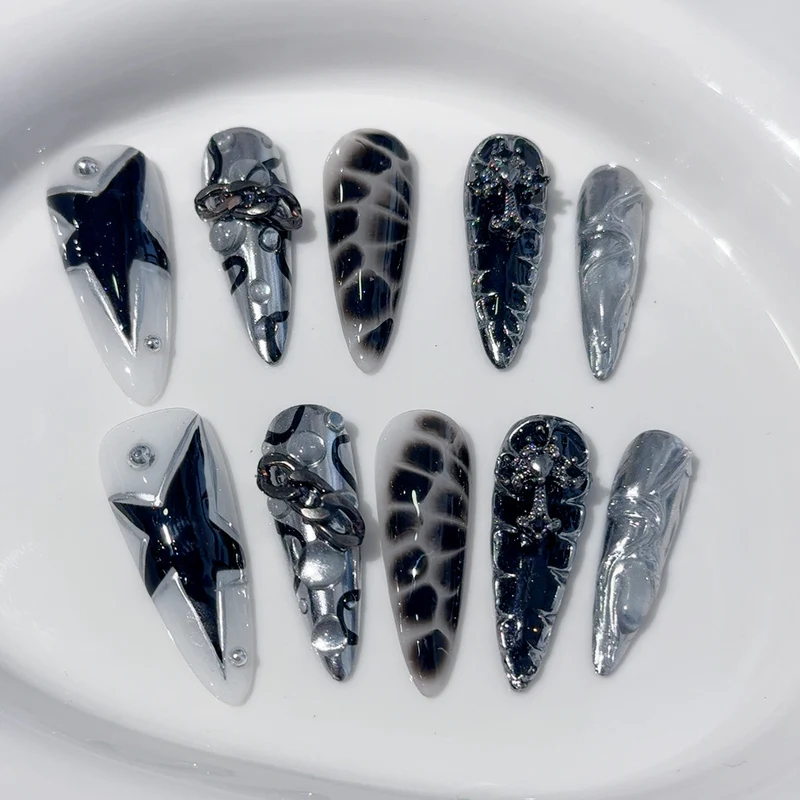 Gothic-Themen Druck-Nagelset