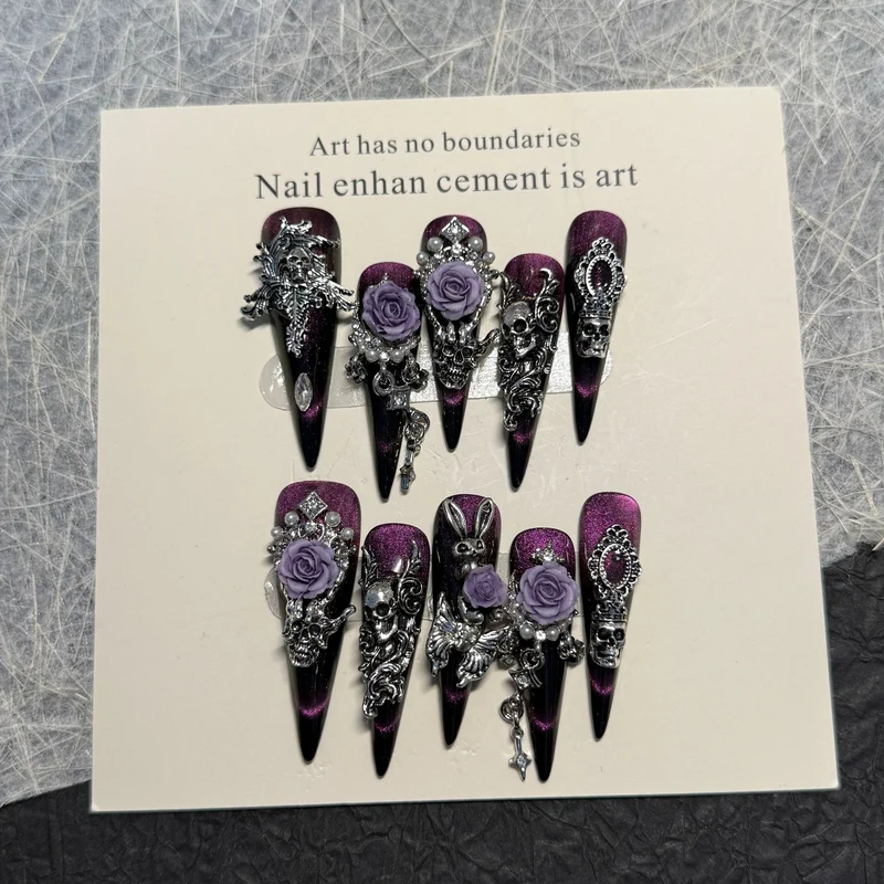 Gothic-Themen Druck-Nagelset